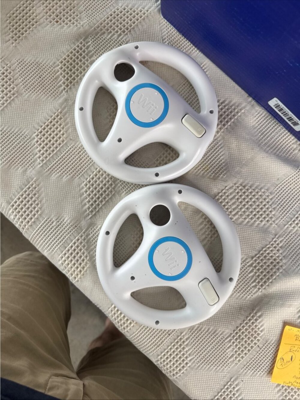 Nintendo Wii Racing Wheels Pair White Steering Accessories
